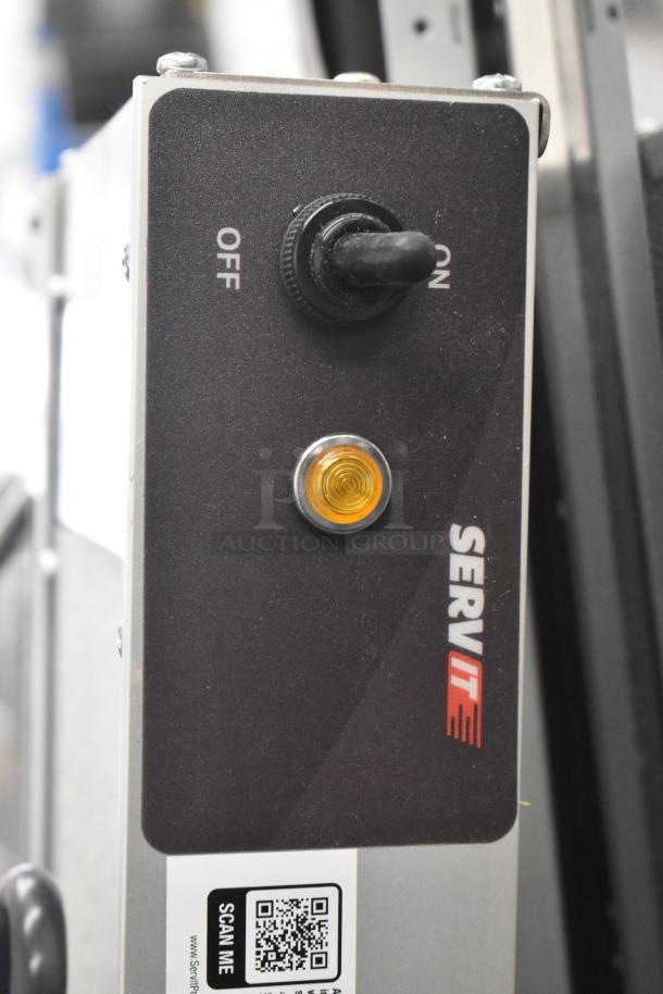 ServIt 423SW60TLCPA lighted strip warmer, single toggle control, brand new with scratches. Features ON/OFF switch and QR code.