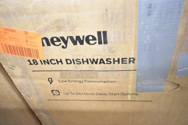 Brand new Honeywell HDS18SS 18" dishwasher, 8 place settings, 6 programs, stainless steel tub, Energy Star.
