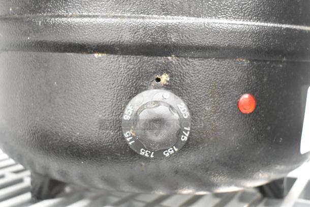 2 Glenray Commercial Soup Kettles, countertop model. Features adjustable temperature settings and indicator light. 120V, 1 phase.