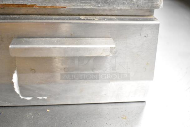 Star SGT14 Panini Press, commercial countertop model, 120V, 1 phase, metal finish, used condition with surface wear.