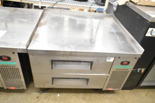 Turbo Air TCBE-36SDR-N6 Chef Base, 2 drawers on casters, stainless steel, commercial use. 115V, 1 phase.