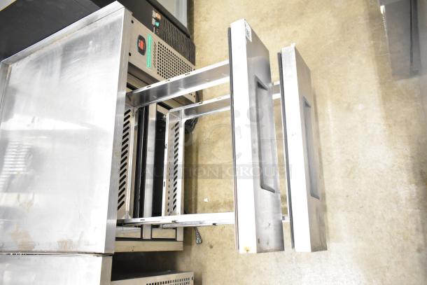 Turbo Air TCBE-36SDR-N6 commercial chef base, two drawers on casters, stainless steel, 115V, 1 phase, good condition.