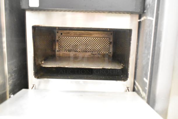 2022 Merrychef eikon e2s commercial ventless high-speed countertop oven interior. Stainless steel, 208/240V, 1 phase.