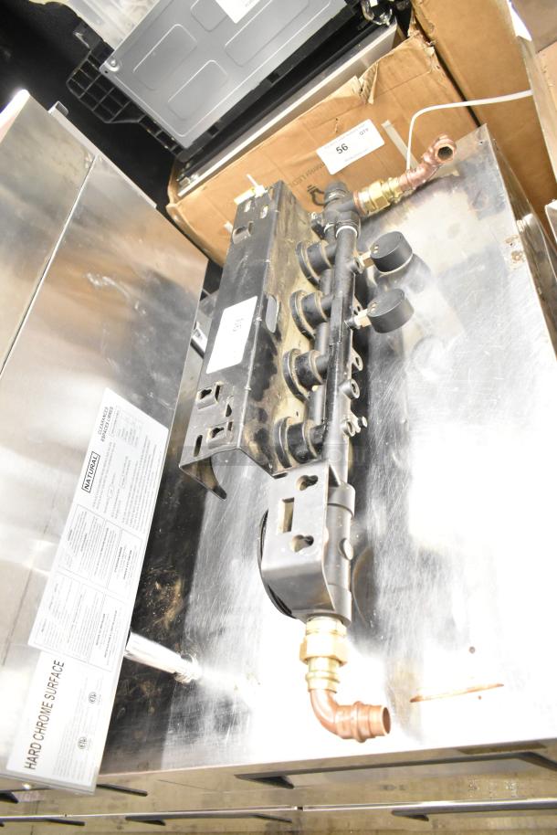 Pentair Everpure water filtration system, stainless steel, multi-valve unit, excellent condition, visible labels for specifications.