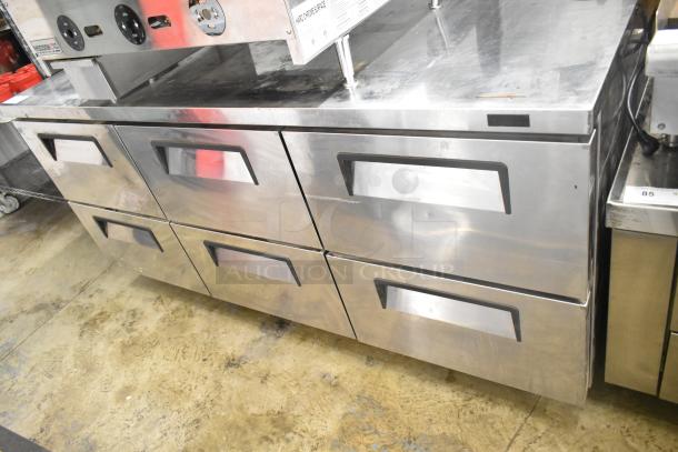 Turbo Air TUR-72SD-D6-N 6-drawer undercounter cooler, stainless steel, 115V, 1 phase, commercial use, excellent condition.