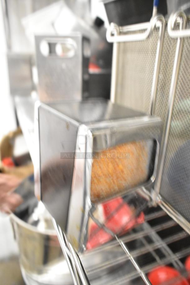 Metro kitchen lot including drop in bins, poly pitchers, cutting boards, rice cooker inserts, excluding shelving.