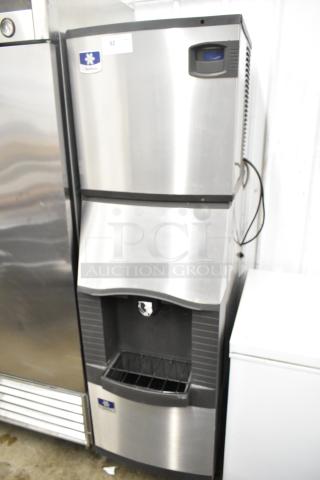Manitowoc ID0322A-161 ice machine with SPA160 dispenser, stainless, 115V, 1 phase, commercial use, good condition.