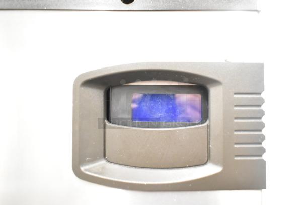Manitowoc ID0322A-161 ice machine head on SPA160 hotel dispenser. Visible digital display. 115V, 1 phase.
