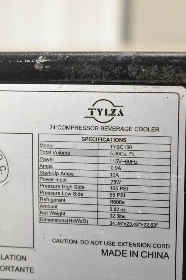 Tylza TYBC150 Mini Cooler Merchandiser, 5.3 cu. ft., 115V, 1 phase, R600a refrigerant, made in China, durable design.