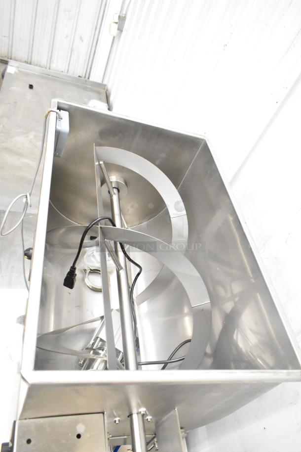 G1WG Countertop Quantitative Filling Machine with food pedal, stainless steel, visible internal components, power cable attached.