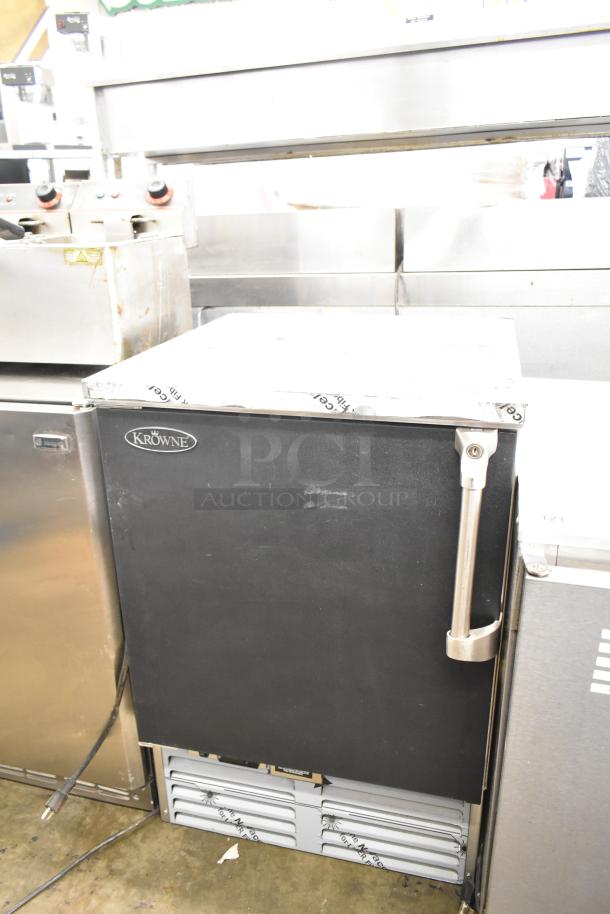 2022 Krowne FMC24-BS-L Commercial Underbar Freezer/Mug Froster, black, stainless steel handle, 115V, 1 Phase, excellent condition.