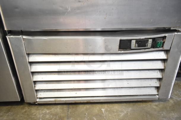 2018 Atosa MBF8501GR Commercial Freezer, single door, stainless steel, visible wear, 115V, digital controls.