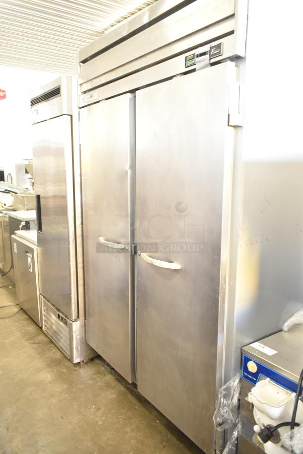 Beverage Air ER48-1AS commercial 2-door reach-in cooler, stainless steel, 115 volts, 1 phase, excellent condition.