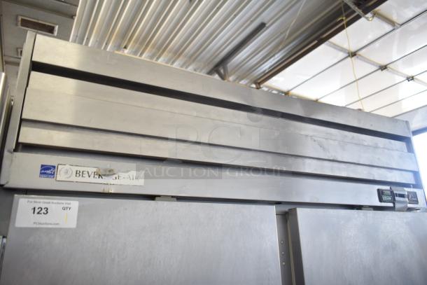 Beverage Air ER48-1AS commercial 2-door reach-in cooler, model ER48-1AS, 115V, 1 phase, with visible logo and auction tag.