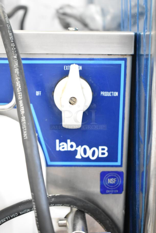 Coldelite lab100B commercial batch freezer, shown with control panel and NSF certification label. 125 Volts, 1 Phase.