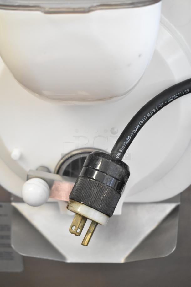 Coldelite lab100B Commercial Batch Freezer, 125 volts, 1 phase. Visible power plug and control knob.