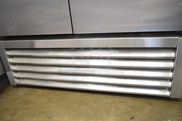 True T-35 commercial 2 door reach-in cooler, 115 volts, 1 phase, stainless steel exterior, good condition.