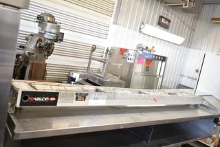 Hatco Ultra Glo Commercial Heat Strip, stainless steel, visible label, in used condition on metal countertop.
