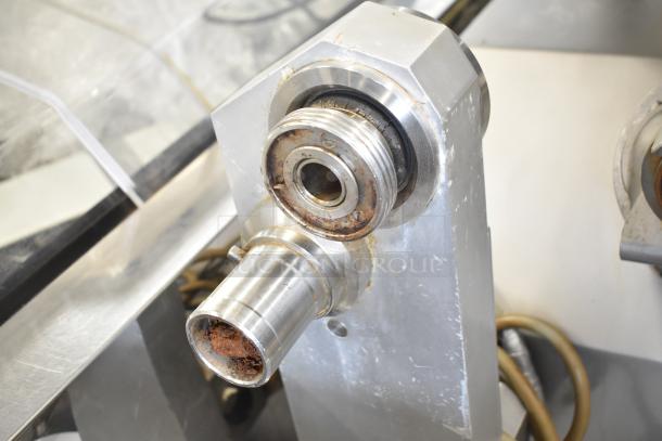 Vemag Commercial Vacuum Stuffer, model PC 878, 208/240V. Visible wear on metal components, crucial for high-volume use.