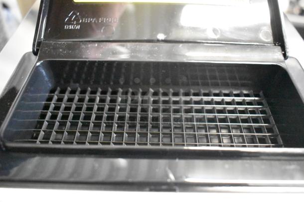 Avantco 177CMA1B Automatic Coffee Maker, new with scratch and dent, featuring a lower decanter warmer, 120V. BPA-free labeled part shown.