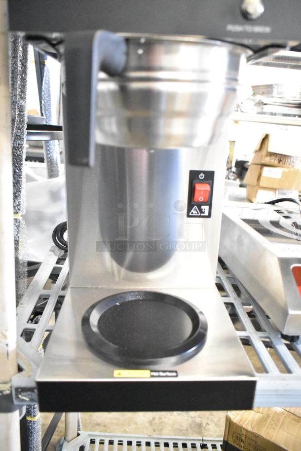 Avantco 177CMA1B Automatic Coffee Maker with lower decanter warmer, new scratch and dent condition, 120V, 1 phase.