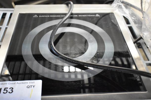 Brand new Avantco 177IC1800 induction cooker, 120V. Scratch and dent condition. Stainless steel, digital display.