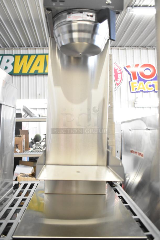 Brand new Avantco CMAPADJ automatic airpot coffee maker with adjustable shelf, 120 volts, 1 phase, scratch and dent condition.