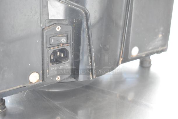 Zumex Multifruit Juicer power connection and switch on a black panel; used condition, 120V, 1 phase.