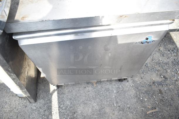 Ascend JSP-2708 Sandwich Salad Prep Table, stainless steel, used condition, visible logo, 115V, 1 Phase.