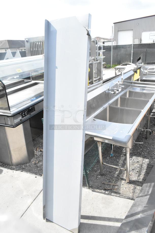 Two Regency wall mount shelves, models 600PS1572 and 600WS1248HD, in good condition, shown outdoors.