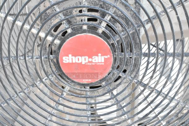 Shop Air 3613D-12BH-SWH floor fan, 115 volts, 1 phase, red logo, used condition.