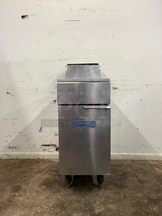 IMPERIAL IFS-40 40lb gas deep fat fryer, stainless steel, 105,000 BTU, floor model, used condition.
