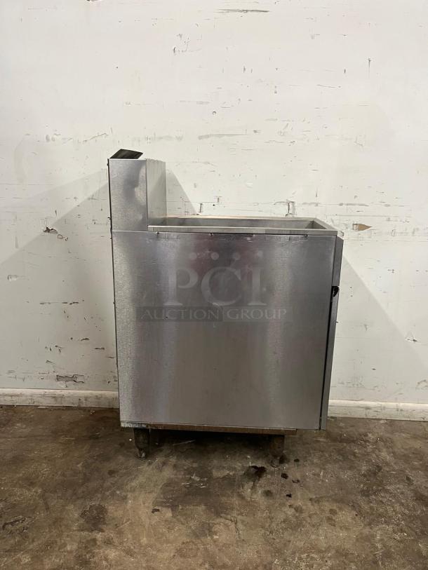 IMPERIAL IFS-40 gas floor model deep fat fryer, 40 lb capacity, 105,000 BTU, stainless steel, used condition.