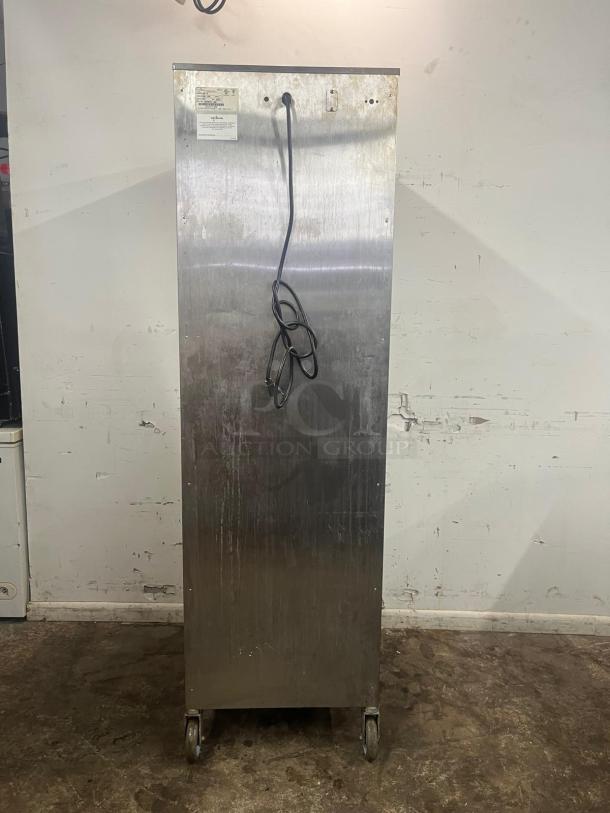 ALTO-SHAAM 1000-UP Halo Heat® mobile heated cabinet, full-height, stainless steel, 8-pan capacity, 120V, on wheels, used condition.