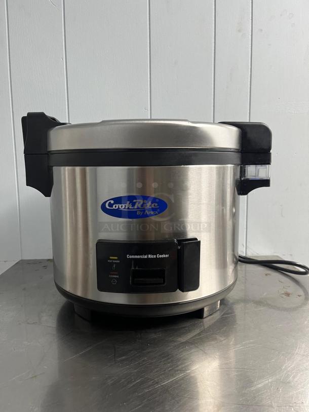Brand new Cookrite SRC-60H rice cooker and warmer, 120V, with rice paddle holder, stainless steel finish.