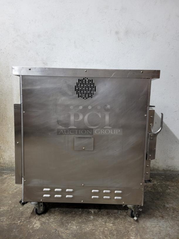 Winston CVAP Cook and Hold under-counter cabinet, Model HA4507, stainless steel, casters, good condition.