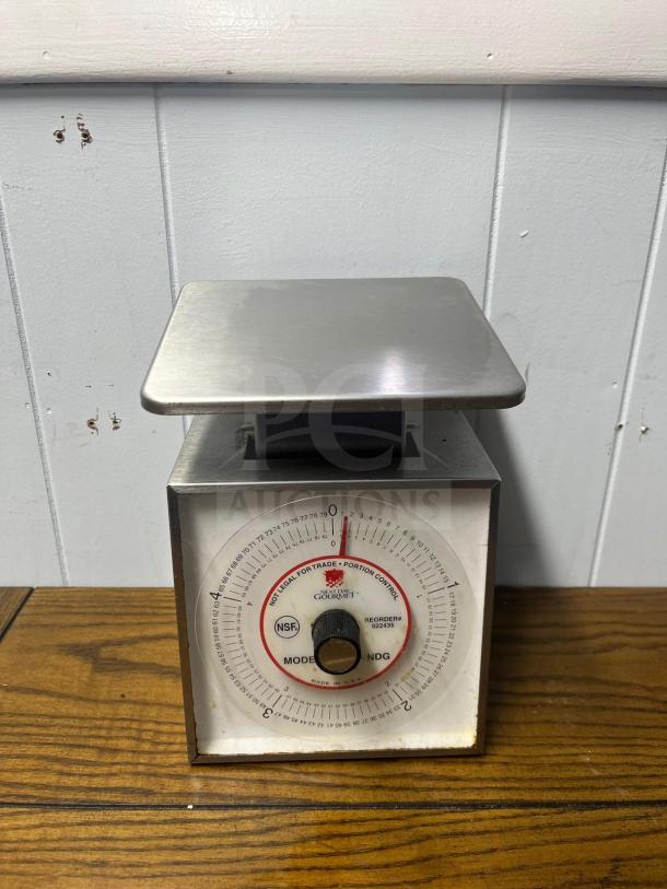 DON PREMIER 5000 Portion Control Scale, stainless steel, dial gauge, used condition, Model: DON 5000.