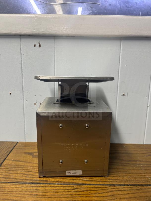 DON 5000 Mechanical Portion Control Scale, PREMIER 5000 model, metal body, readable model and serial number tag, used condition.