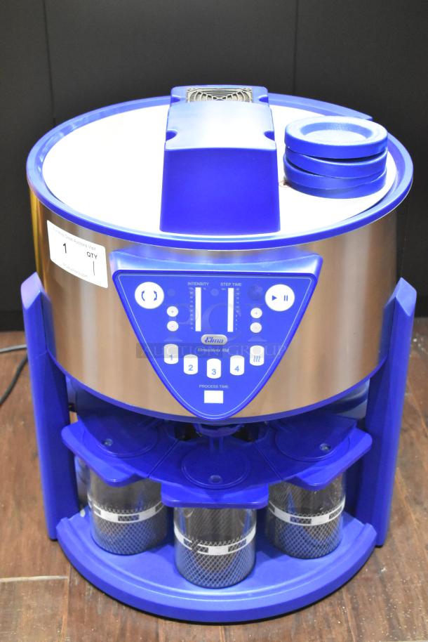 Elma Elmasolvex RM 4 Jar Cleaning Machine for watches, blue and silver, 115-120V, 1 phase, excellent condition.