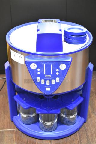 Elma Elmasolvex RM 4 Jar Cleaning Machine for watches, blue and silver, 115-120V, 1 phase, excellent condition.