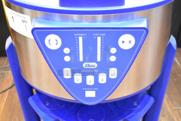 Elma Elmasolvex RM Automatic 4 Jar Cleaning Machine for watches, 115-120V, blue control panel, used condition.