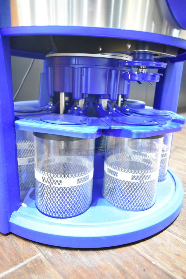 Elma Elmasolvex RM Automatic 4 Jar Cleaning Machine, blue, for watches, 115-120V, features visible jars.