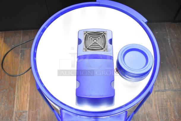 Elma Elmasolvex RM Automatic 4 Jar Cleaning Machine, blue, for watches. 115-120V, 1 phase. Clean condition.