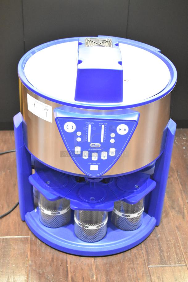 Elma Elmasolvex RM Automatic 4 Jar Cleaning Machine, blue/silver, 115-120V, 1 Phase, for watch cleaning.