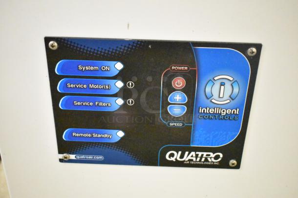 Quatro Air Technologies PGR-21 Dust Collector control panel featuring system controls and status indicators.