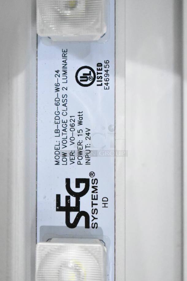 SEG Systems Wall Mount Lighted Picture Mount, Model LB-EDG-6D-W6-24, 110-277V, UL listed, 15W, 24V Input.