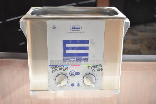 Gesswein Elmasonic Easy 30H Ultrasonic Jewelry Cleaner, 115-120V, 1 Phase, stainless steel, manual dials for operation.