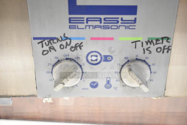 Gesswein Elmasonic Easy 30H Ultrasonic Jewelry Cleaner. Features temperature and timer controls. 115-120V, 1 Phase. 

