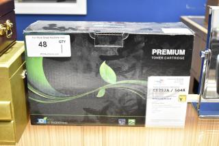 LaserLab CE252A / 504A toner cartridge in box, premium quality, eco-friendly. Compatible with HP Color LaserJet CM3530 MFP.