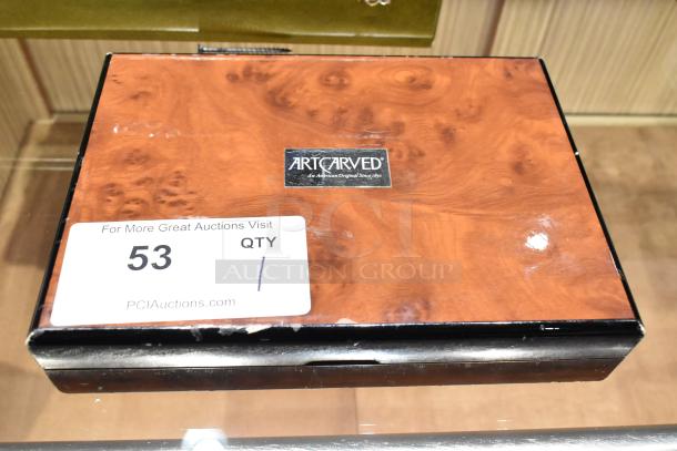 Frederick Goldman ring sizing kit in ArtCarved case, sizes 4-16 including half sizes, light wear visible.